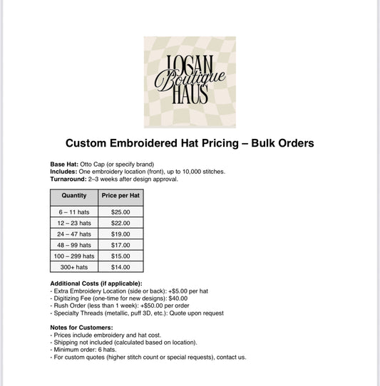 Bulk & Custom Orders ✨