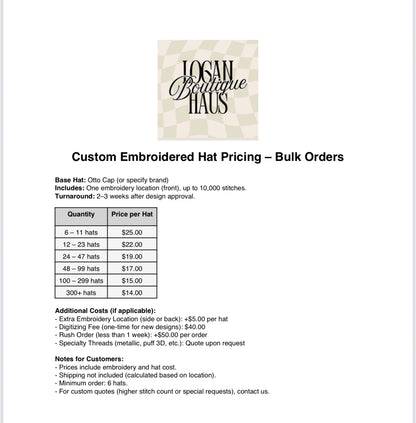 Bulk & Custom Orders ✨